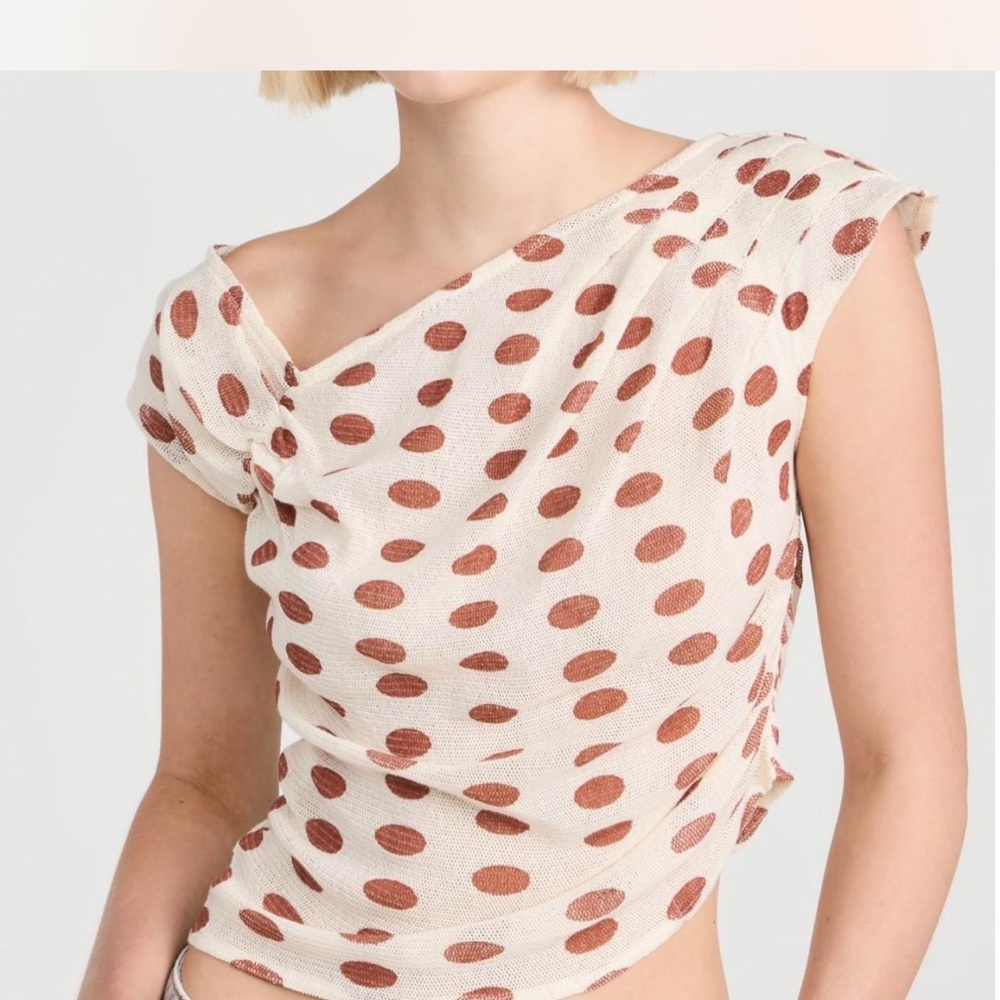 Free People Luna Polka Dot Off-Shoulder Top